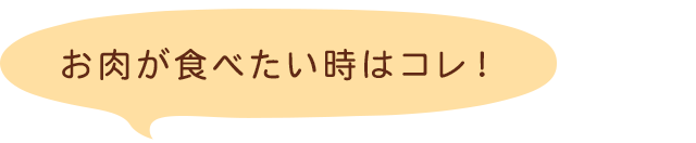 お肉が食べたい時はコレ